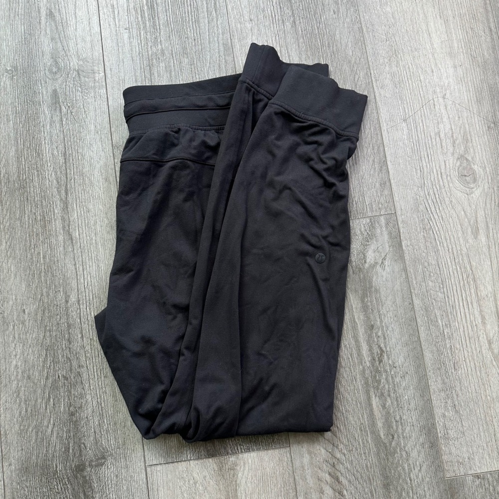 Lululemon Soft rulu sweatpant Jogger Pants Black Size 8 Stretch Drawstring
